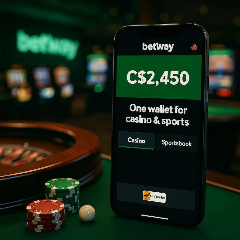 Casino lobby and sportsbook wallet on betway Canada