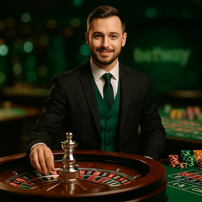Live roulette table with dealer on betway live casino